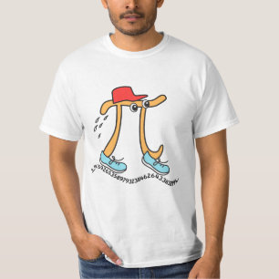 Camiseta Larga Duración De Pi - Gracioso Hombre De Pi