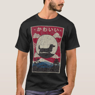Camiseta Larga esperanza en el diseño japonés de Dachshund