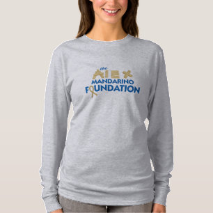 Camiseta larga gris de la manga de las mujeres