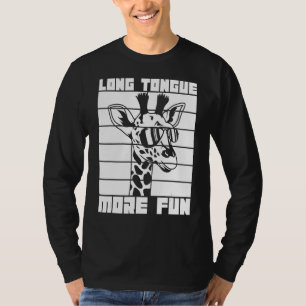 Camiseta Larga Lengua Cita Más Divertida Para Un Fan De La