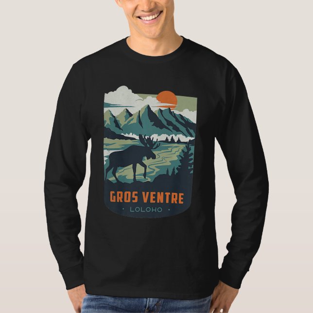 Camiseta Larga luna de miel LOLOHO Gros Ventre Wilderness (Anverso)