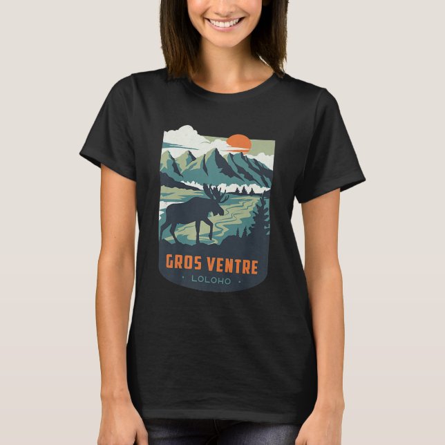 Camiseta Larga luna de miel LOLOHO Gros Ventre Wilderness (Anverso)