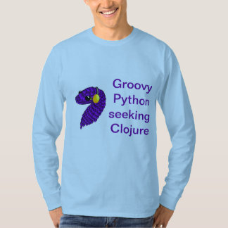 Camiseta larga maravillosa Clojure del pitón de la