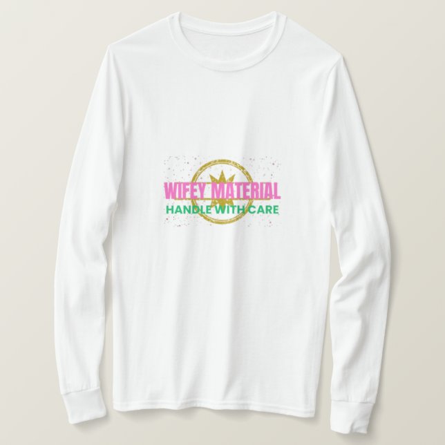 Camiseta larga minimalista para esposita (Anverso del diseño)