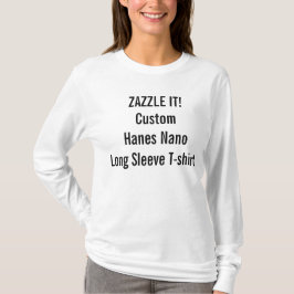 Camiseta larga nana de la manga de Hanes de las