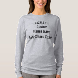 Camiseta larga nana de la manga de Hanes de las
