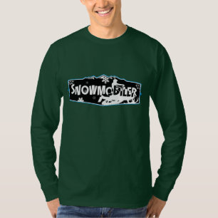 Camiseta larga nana de la manga de Snowmobiler