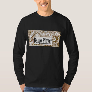 Camiseta larga oscura del slleve de los hombres