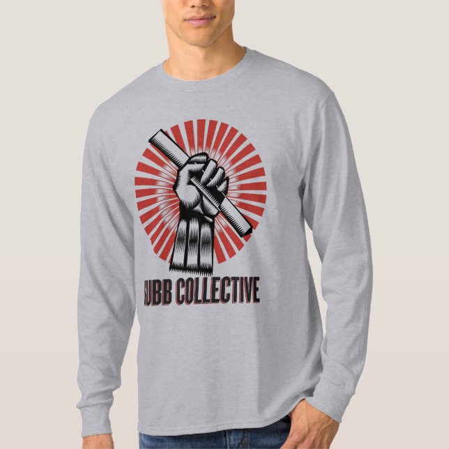 Camiseta larga para hombre básica de la manga de (Anverso)