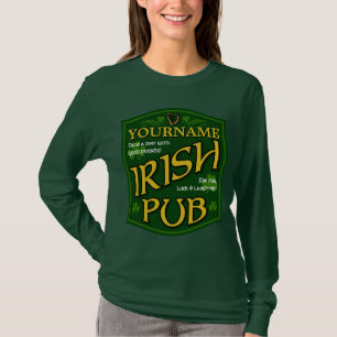 Camiseta larga personalizada de la manga del Pub