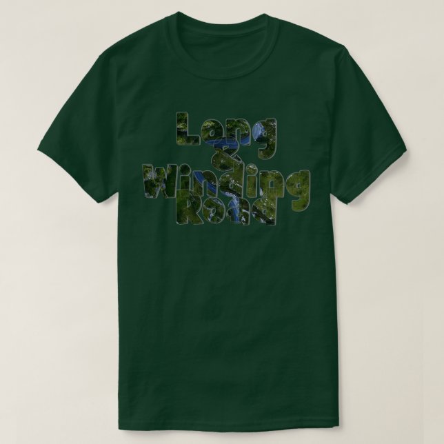 Camiseta Larga ruta de sinuosidad (Diseño del anverso)