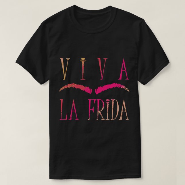 Camiseta Larga vida a Frida Kahlo Pinturas Mexicanas Pintur (Diseño del anverso)