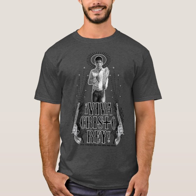 Camiseta Larga vida al Cristo Rey (Anverso)