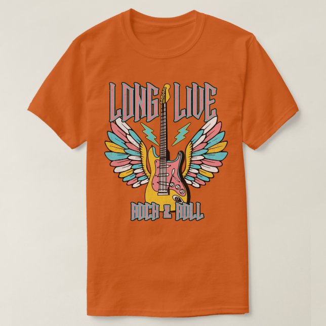 Camiseta Larga vida al rock and Roll (Diseño del anverso)