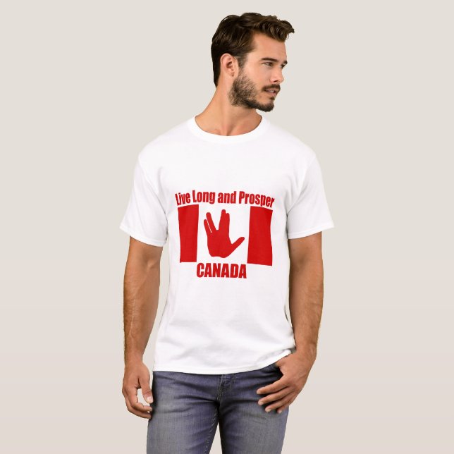 Camiseta larga viva de Canadá (Anverso completo)