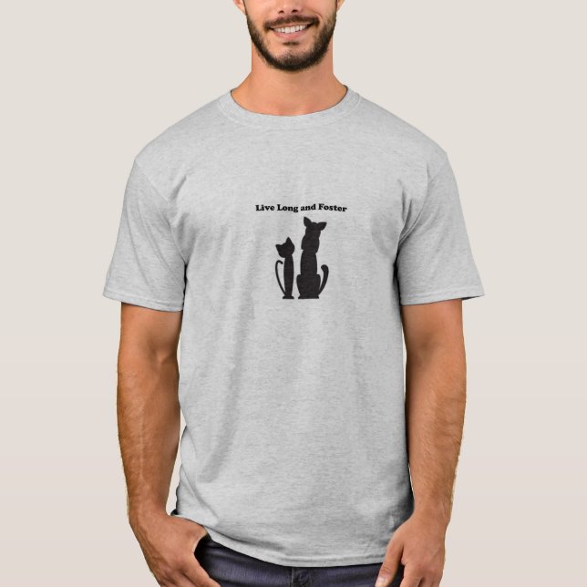 Camiseta larga y adoptiva viva - animales (Anverso)