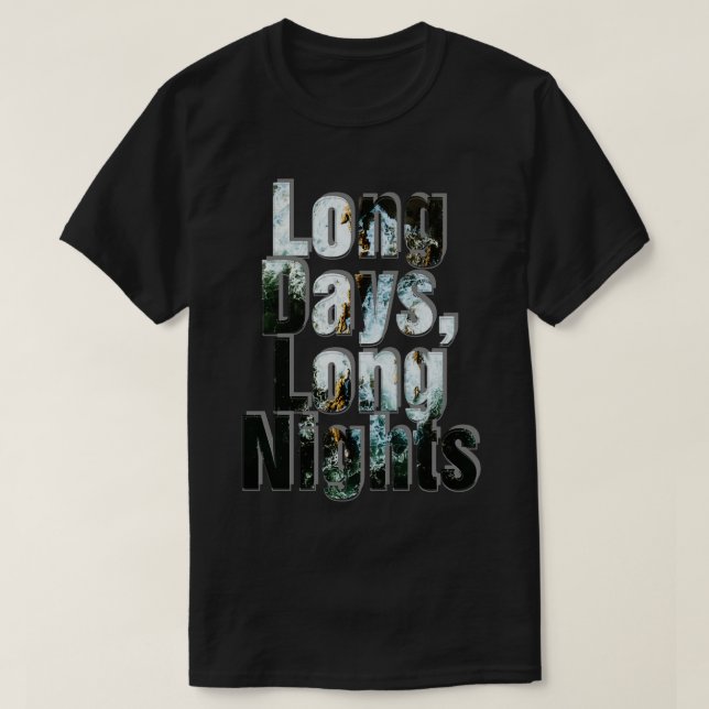 Camiseta Largas noches (Diseño del anverso)
