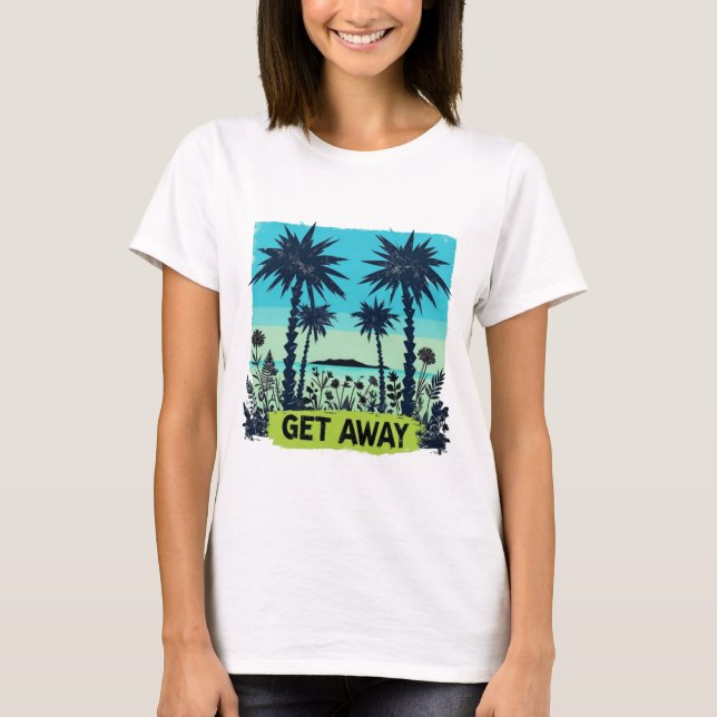 Camiseta Lárgate de lo tropical (Anverso)