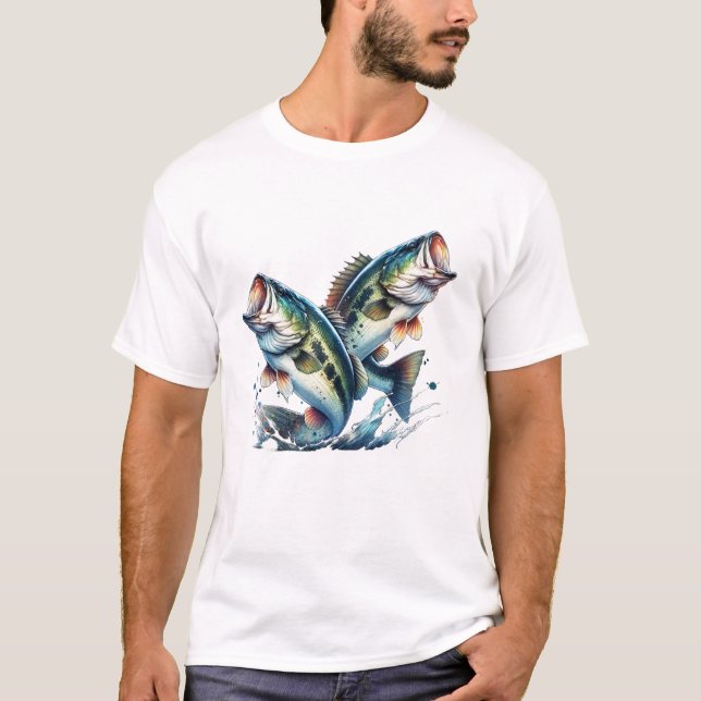 Camiseta Largemouth Bass Fish Fishing (Anverso)