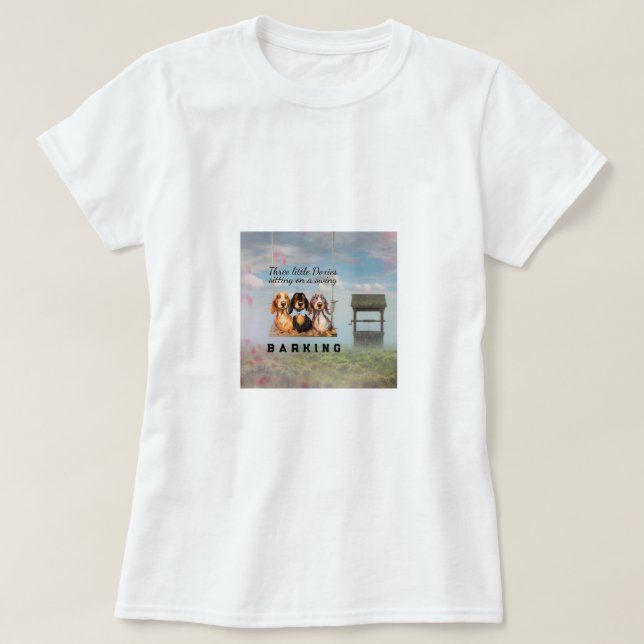 Camiseta Largo cabello Dachshunds Swinging Tee Shirt (Diseño del anverso)