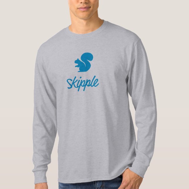 Camiseta Largo-Envuelta Skipple gris (Anverso)