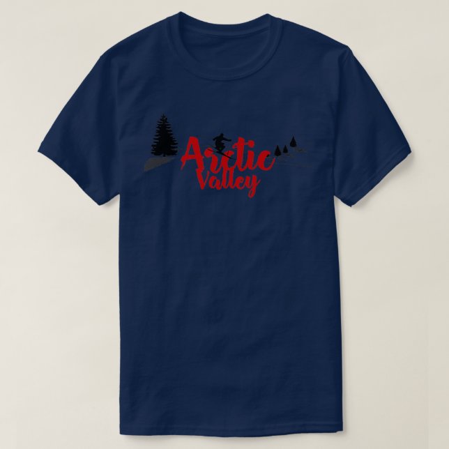 Camiseta Largo esquí del valle ártico (Diseño del anverso)