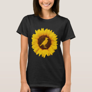 Camiseta Largo Para Hombres Passerine Bird Sunflower