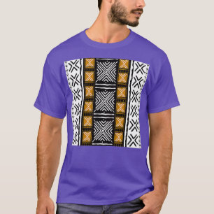 Camiseta Largo patrón de tela de barro tribal africana