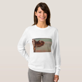 Camiseta Largo-sl camiseta, mamá Bone de la foto una de la