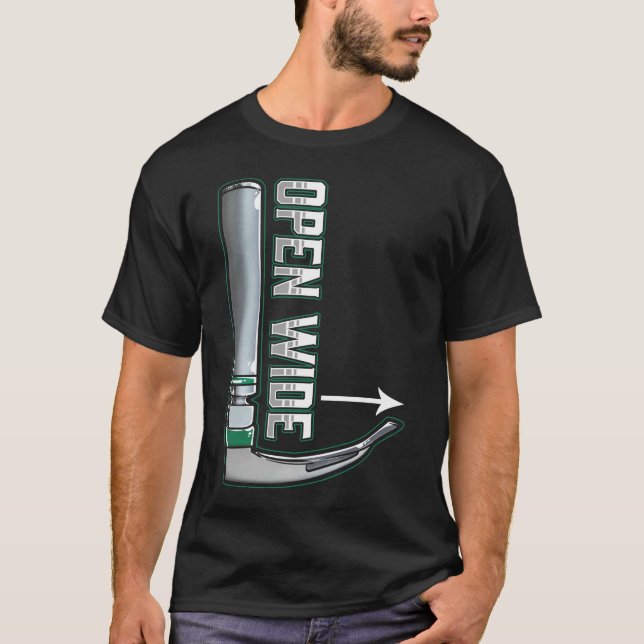 Camiseta laringoscopio CRNA Anestesiólogo Intubación (Anverso)