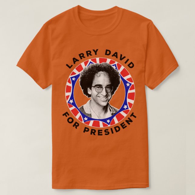Camiseta Larry David Para Diseño Retro Original (Diseño del anverso)