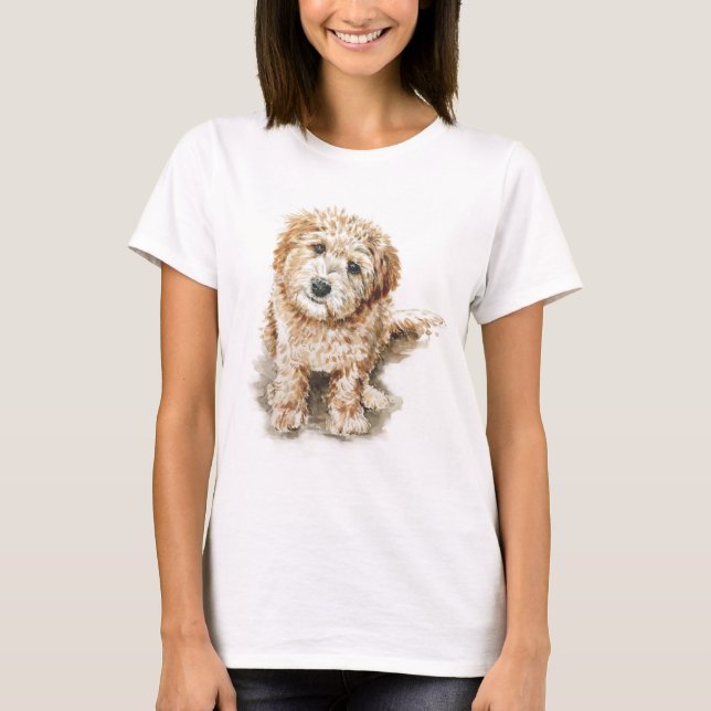 Camiseta Larry el cachorro de Labradoodle (Anverso)