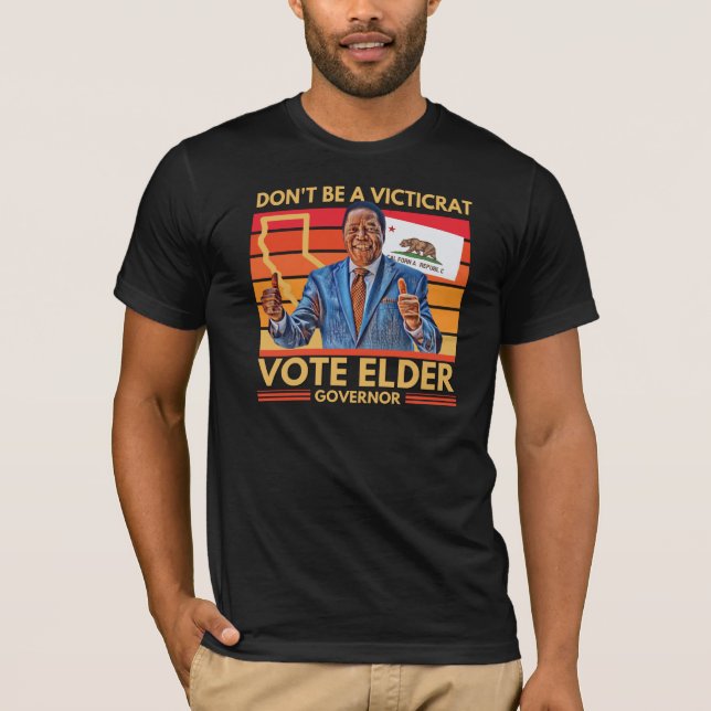 Camiseta Larry Elder del gobernador de California Victicrat (Anverso)