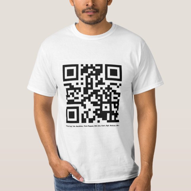Camiseta Larry Hankin que Guy QR Code T-Shirt (Anverso)