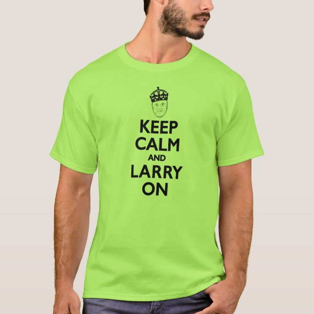 Camiseta Larry Miller de los hombres "guarda calma y a