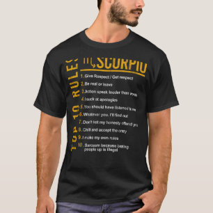 Camiseta Las 10 mejores reglas del Horóscopo Símbolo de Esc