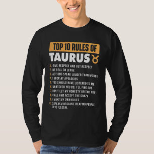 Camiseta Las 10 Principales Reglas De Astrología Del Rótulo