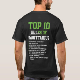 Camiseta Las 10 Reglas Principales Del Horóscopo De Cumplea