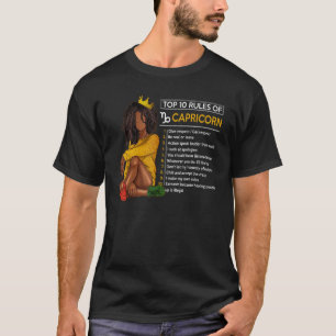 Camiseta Las 10 Reglas Principales Del Horóscopo De Rótulo 