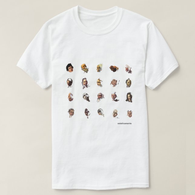 Camiseta las 20 caras de los caravaggio (Diseño del anverso)