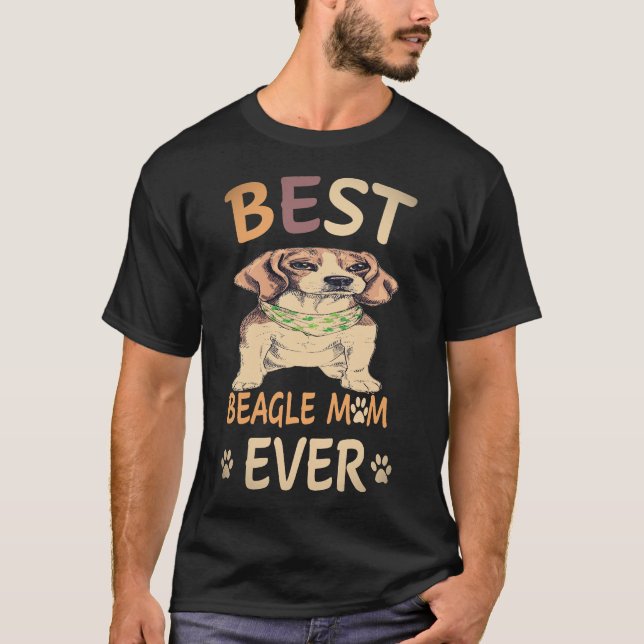 Camiseta Las 25 mejores mamá Beagle jamás Beagle (Anverso)