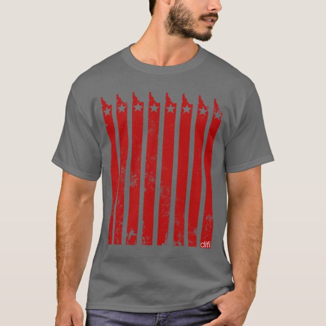 Camiseta Las 8 barras de Idaho (Anverso)