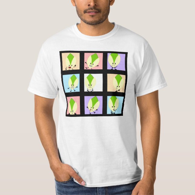 Camiseta Las 9 caras del pistacho (Anverso)