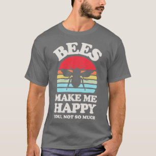 Camiseta Las abejas me hacen feliz Sunset Retro para los ho