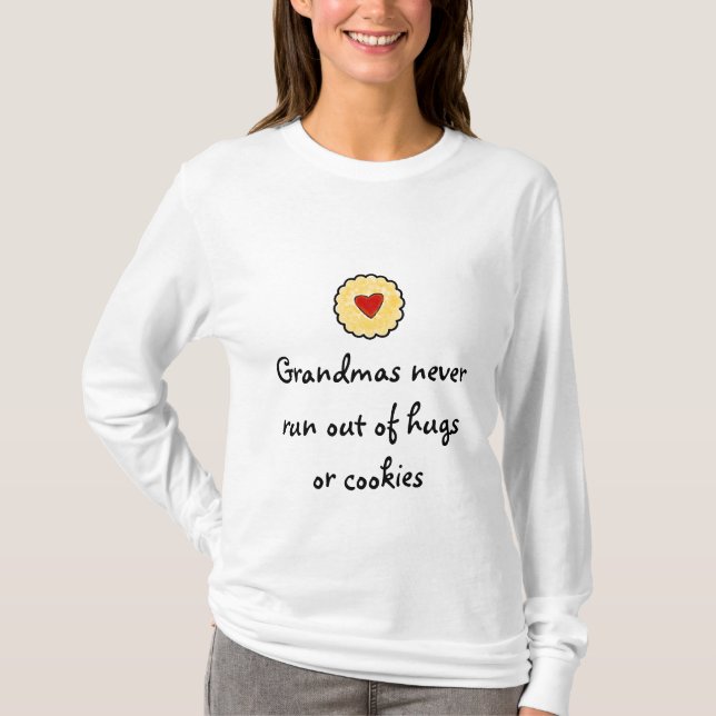 Camiseta Las abuelas nunca corren de abrazos o de galletas (Anverso)