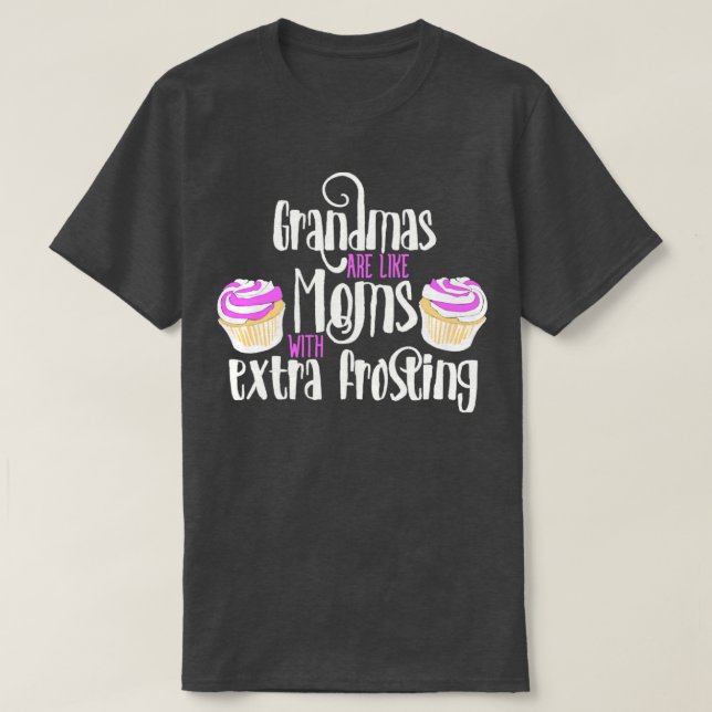 Camiseta Las abuelas son como las mamás con helado extra (Diseño del anverso)