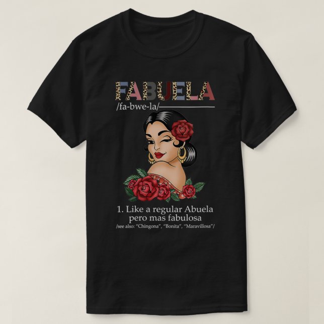 Camiseta Las abuelas Tshirt España Fabuela Definición, (Diseño del anverso)