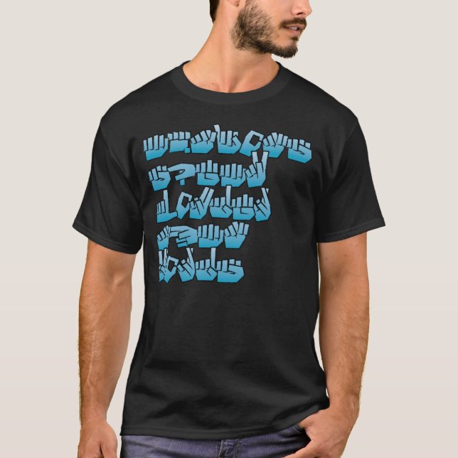 Camiseta Las "acciones hablan más ruidosamente que" la (Anverso)