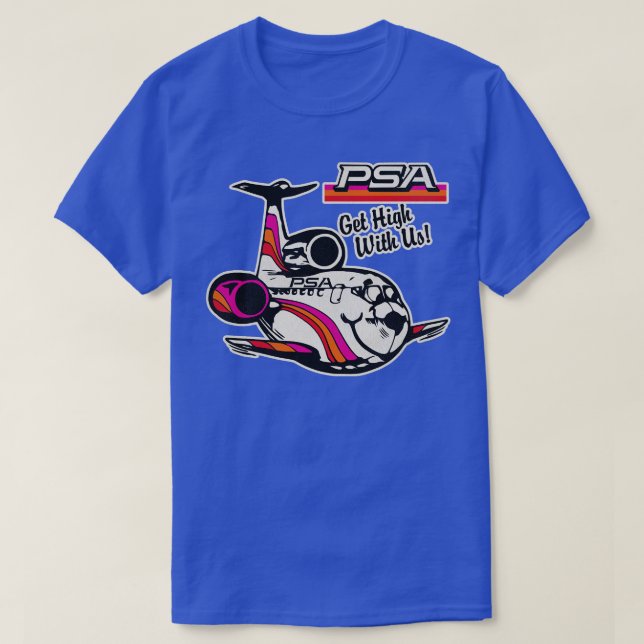 Camiseta Las aerolíneas PSA desaparecidas llegan a Pacific  (Diseño del anverso)