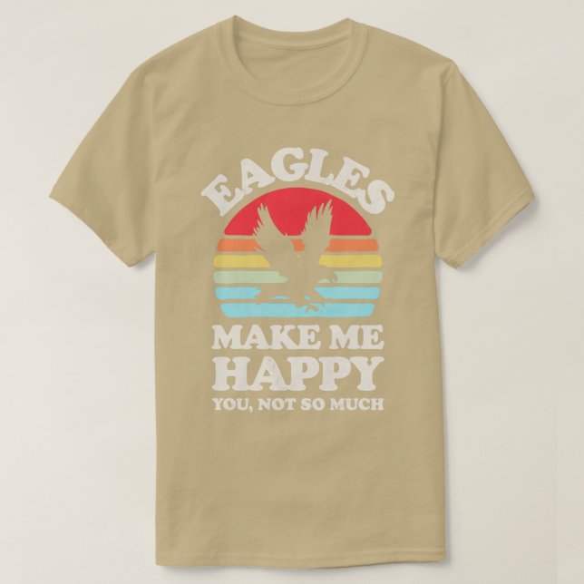 Camiseta Las águilas me hacen feliz retro de atardecer para (Diseño del anverso)